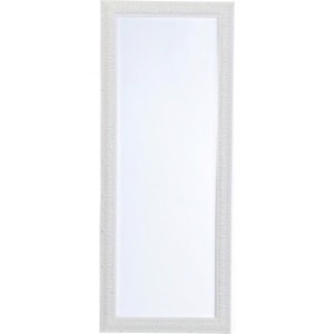 Hvidt spejl facetslebet m/lidt sølv 60x150cm - Se flere Hvide Spejle